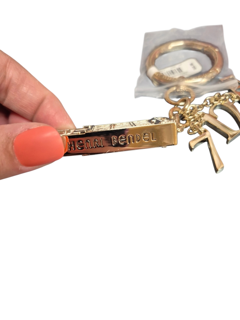 RAREST Henri Bendel Gold Flagship Store Keychain NWT - Picture 2 of 7